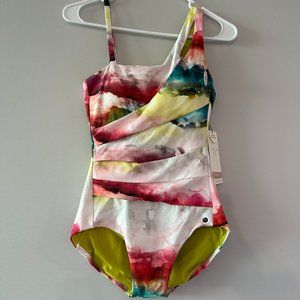 NWT Women's CALIA Power Sculpt One Piece Swimsuit, Multicolor, Size 4, $98